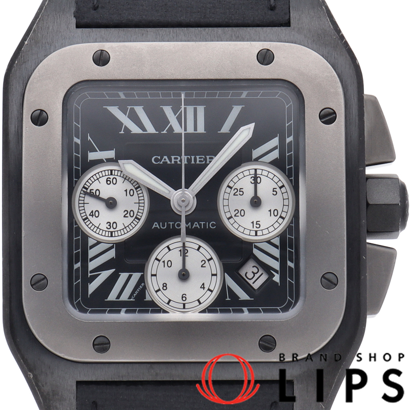 サントス100 ウォッチ カーボン クロノグラフ