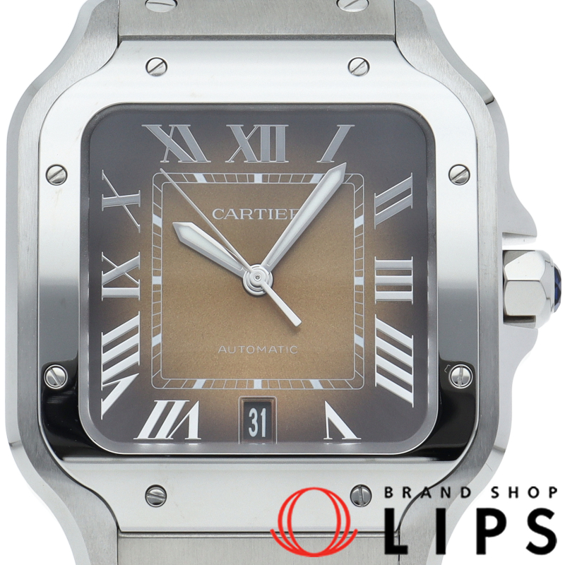 サントス ドゥ カルティエ ウォッチ LM ブラウン
