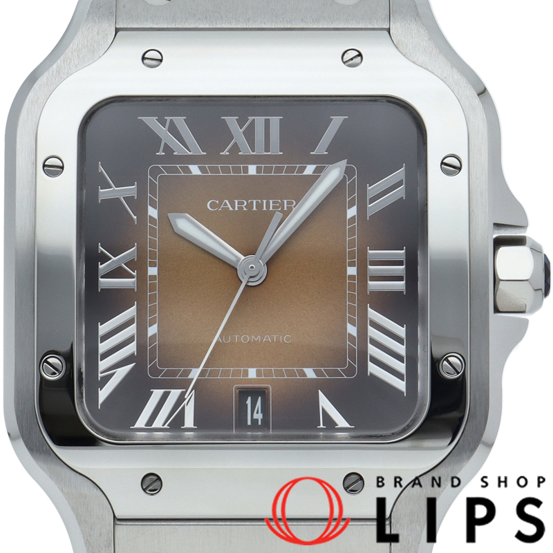 サントス ドゥ カルティエ ウォッチ LM ブラウン