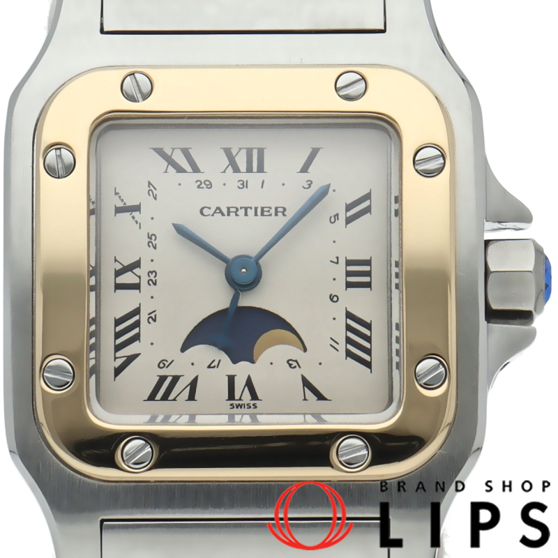 サントスガルベSM ウォッチ ムーンフェイズ コンビ