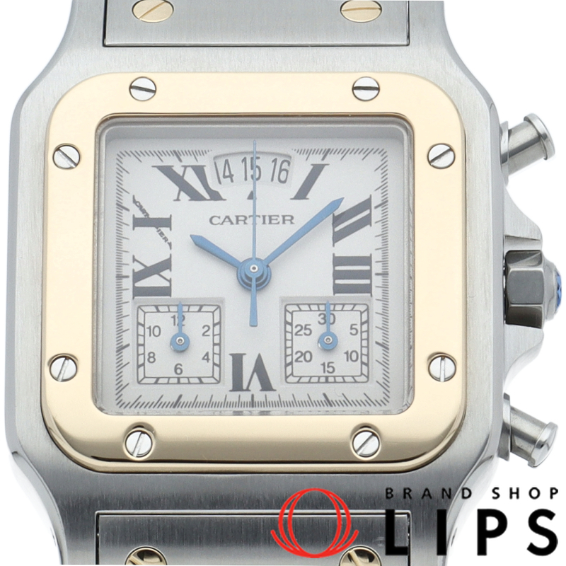 サントス ガルベ ウォッチ LM クロノリフレックス メーカーOH済(保証期間中)