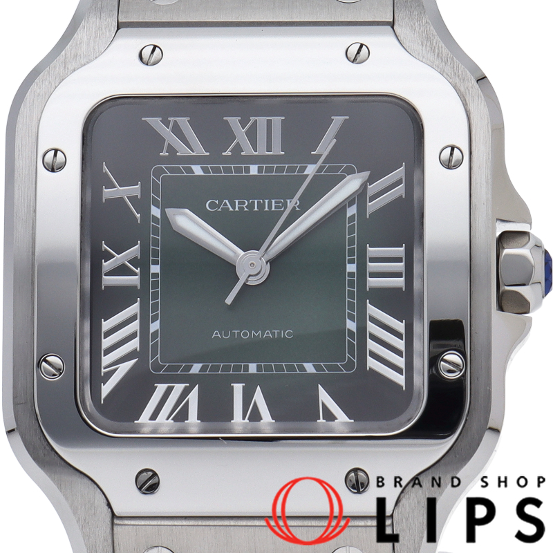 サントス ドゥ カルティエ ウォッチ MM スモーキー グリーン