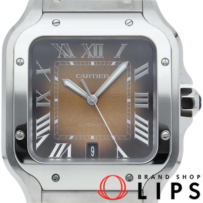 サントス ドゥ カルティエ ウォッチ LM ブラウン