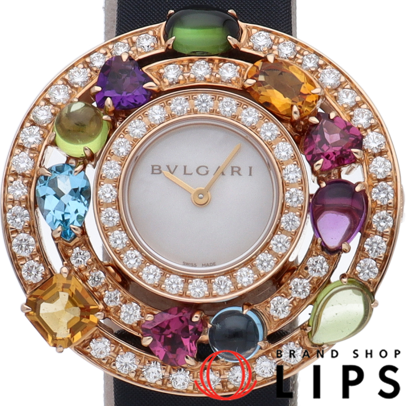 アストラーレ チェルキ レディース時計 マルチストーン ダイヤベゼル シェル