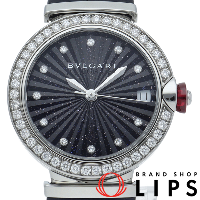 ルチェア ウォッチ 33mm ダイヤベゼル 11Pダイヤ アベンチュリン