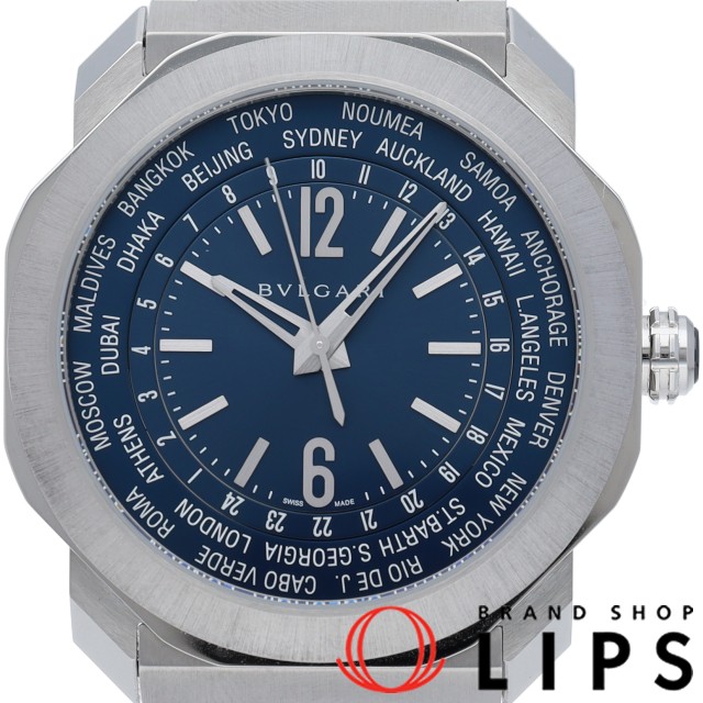 オクト ローマ ワールドタイマー ウォッチ 41mm ブルー