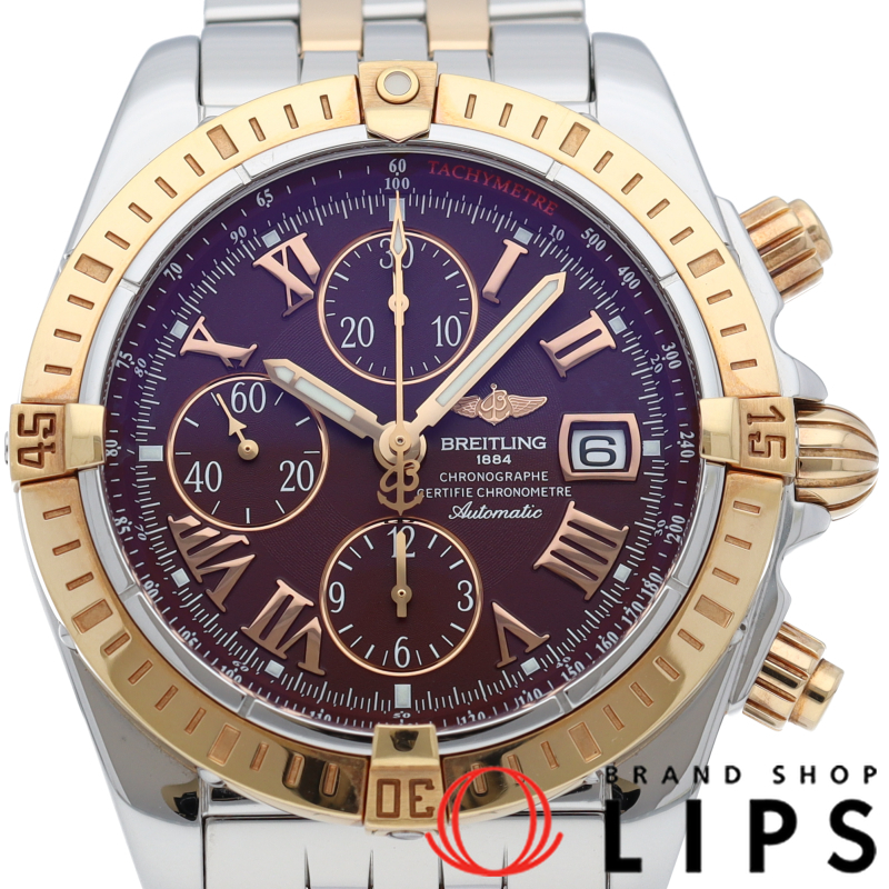 クロノマットエボリューション コンビ・ブレスレット ボルドー