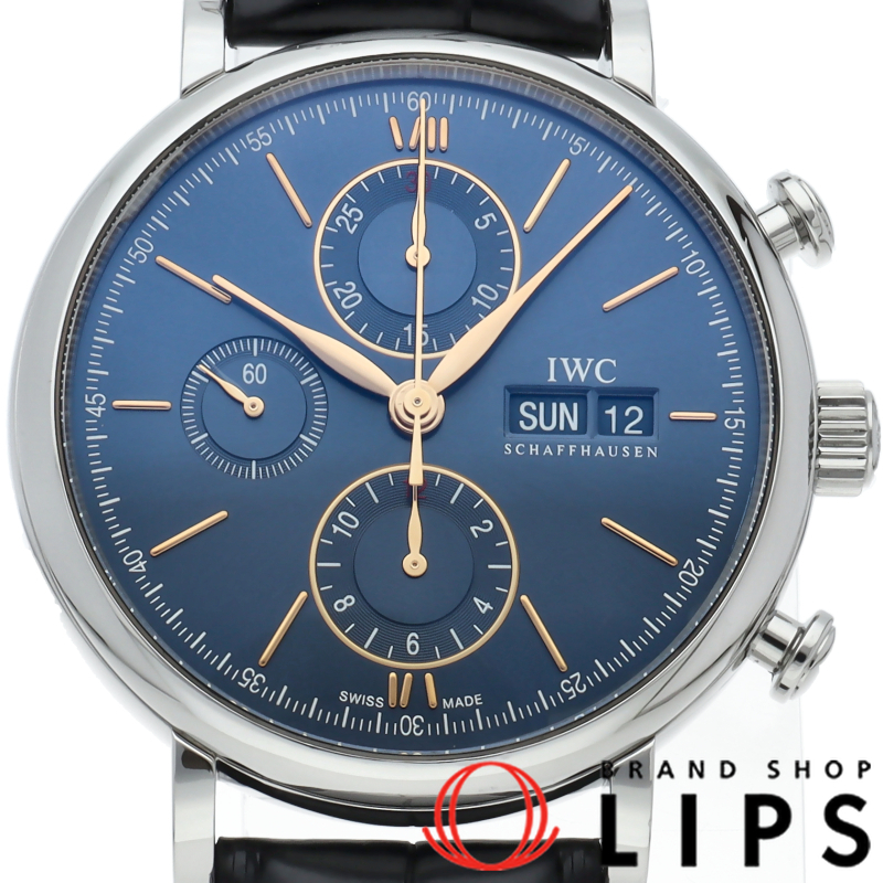 ポートフィノ クロノグラフ ブルー