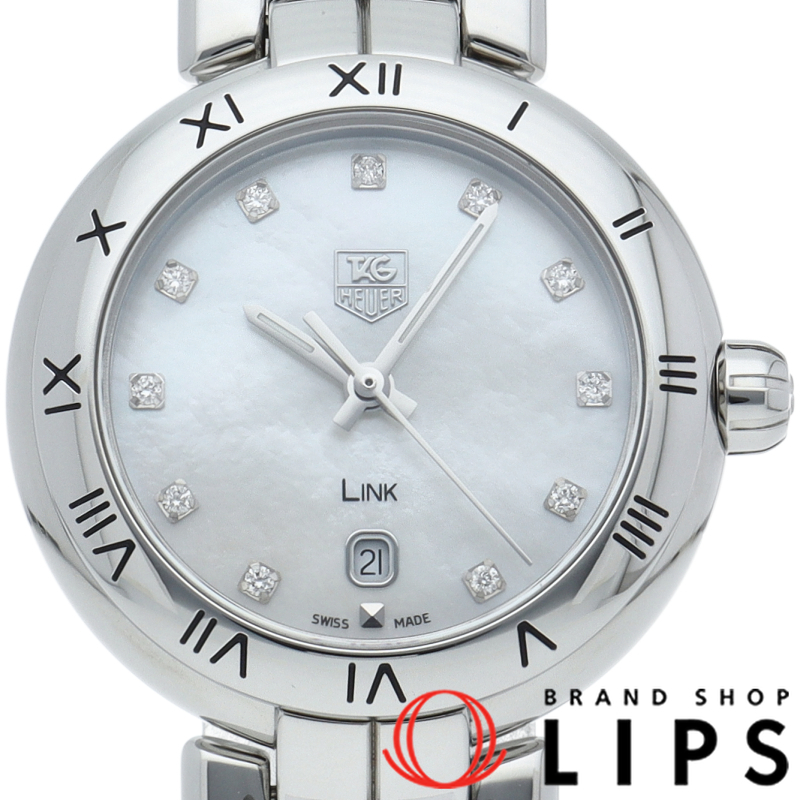 リンク レディース時計 11Pダイヤ シェル