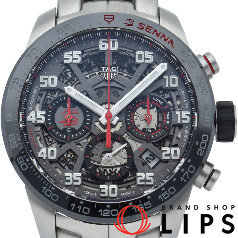 カレラ キャリバーホイヤー02 クロノグラフ アイルトンセナエディション