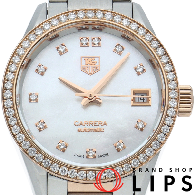 カレラ レディ ウォッチ 28mm 12Pダイヤ シェル