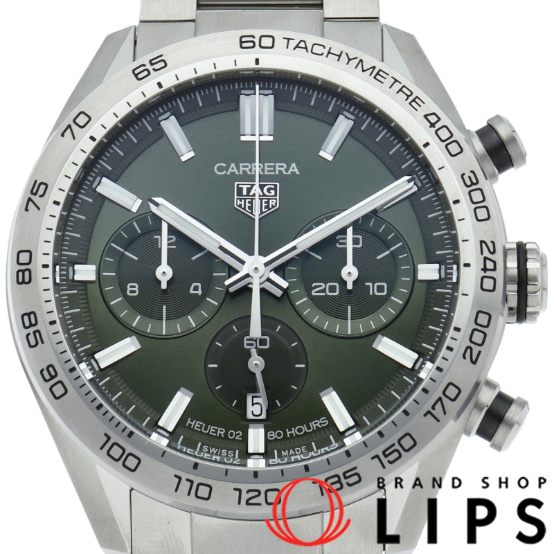 カレラ キャリバーホイヤー02 スポーツ クロノグラフ グリーン