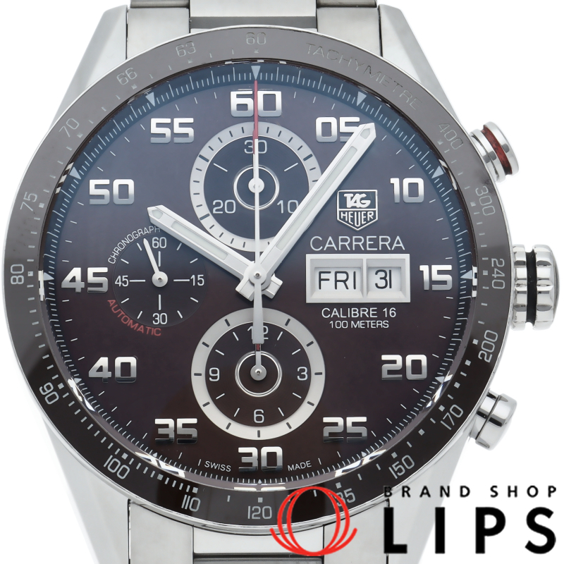 カレラ キャリバー16 クロノグラフ デイデイト ブラウン