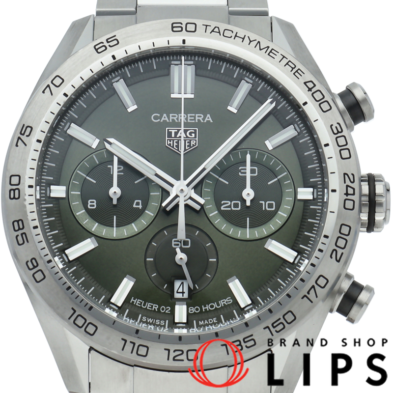 カレラ キャリバーホイヤー02 スポーツ クロノグラフ グリーン