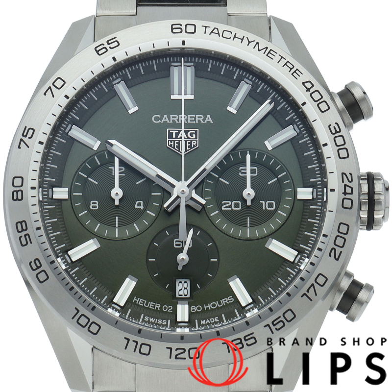 カレラ キャリバーホイヤー02 スポーツ クロノグラフ グリーン