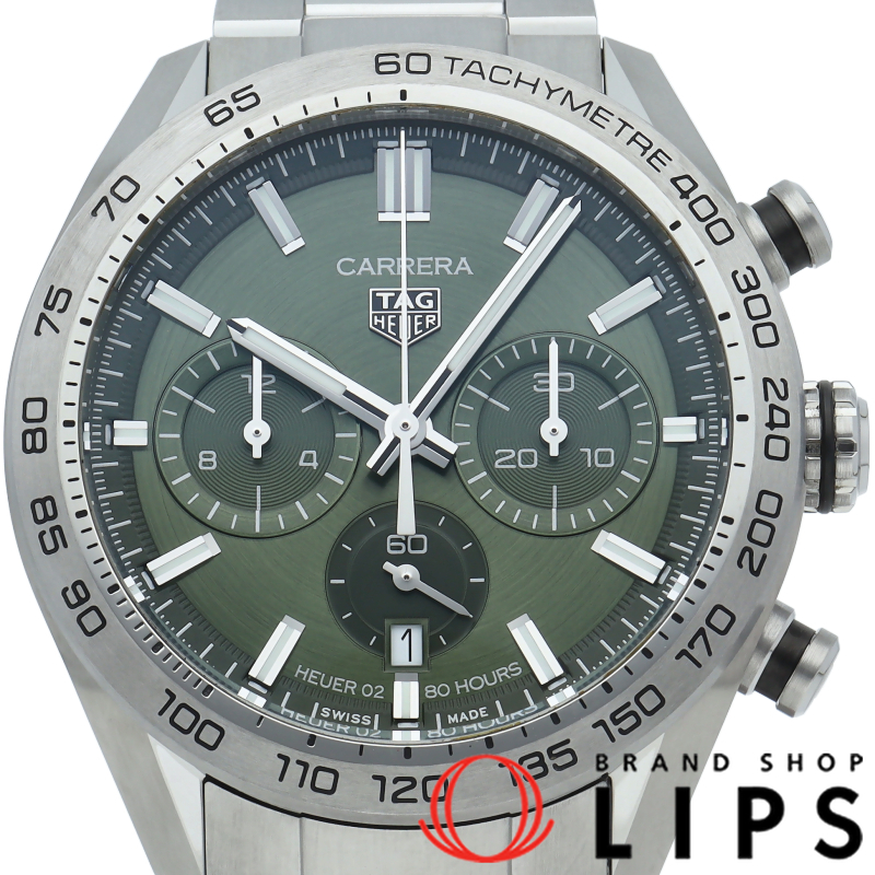 カレラ キャリバーホイヤー02 スポーツ クロノグラフ グリーン