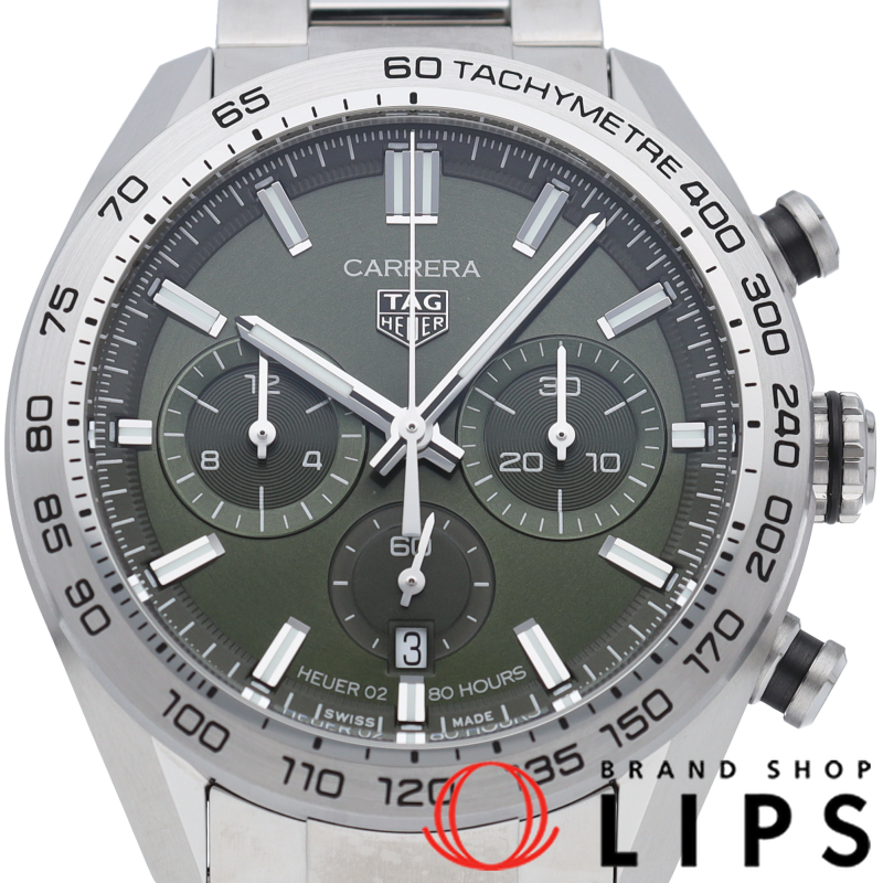 カレラ キャリバーホイヤー02 スポーツ クロノグラフ グリーン