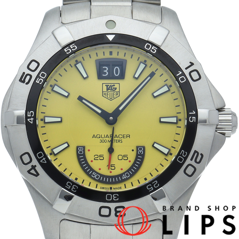 アクアレーサー グランドデイト ウォッチ イエロー