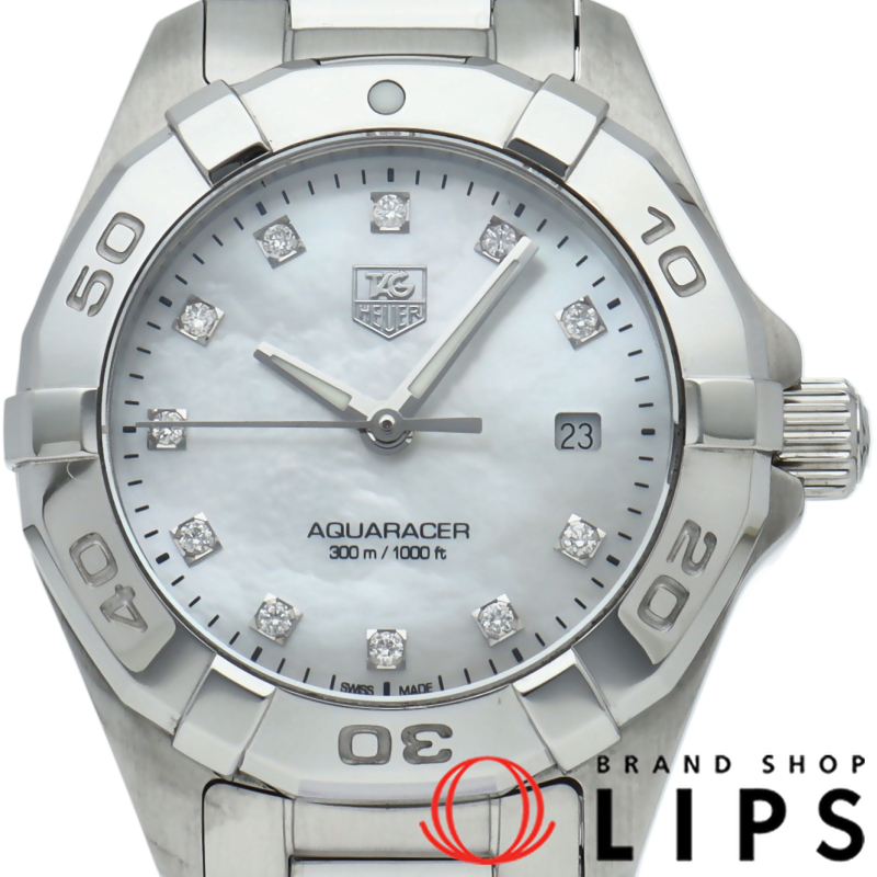 アクアレーサー レディース時計 11Pダイヤ シェル