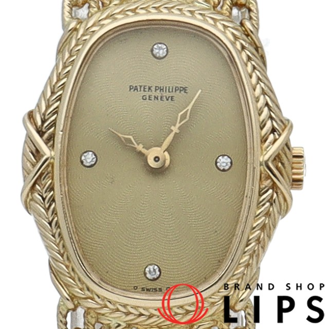 ゴールデン エリプス 4Pダイヤ 手巻