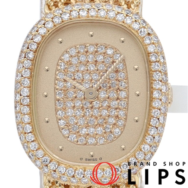 ゴールデン エリプス ウォッチ ダイヤベゼル ダイヤブレス ダイヤ文字盤 メーカーOH(保証期間中)