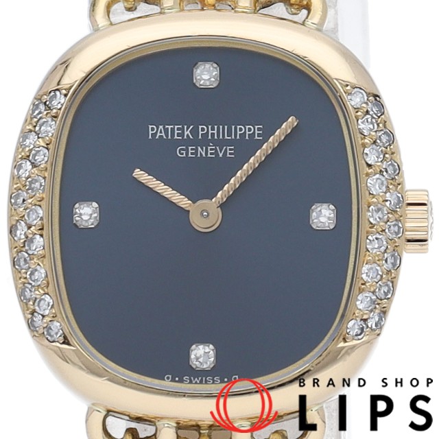 ゴールデン エリプス ウォッチ ダイヤベゼル 4Pダイヤ 手巻 メーカーOH済(保証期間中)