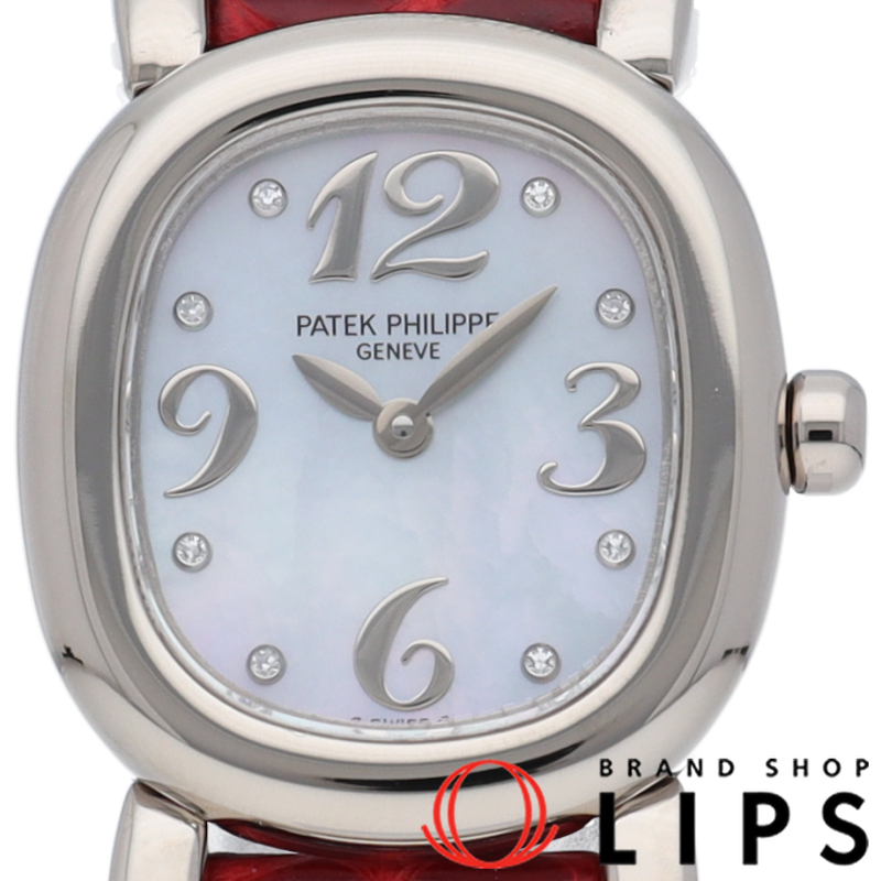 ゴールデン エリプス レディース時計 8Pダイヤ シェル