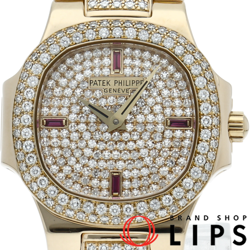 ノーチラス ウォッチ ダイヤベゼル ダイヤブレス パヴェダイヤ文字盤