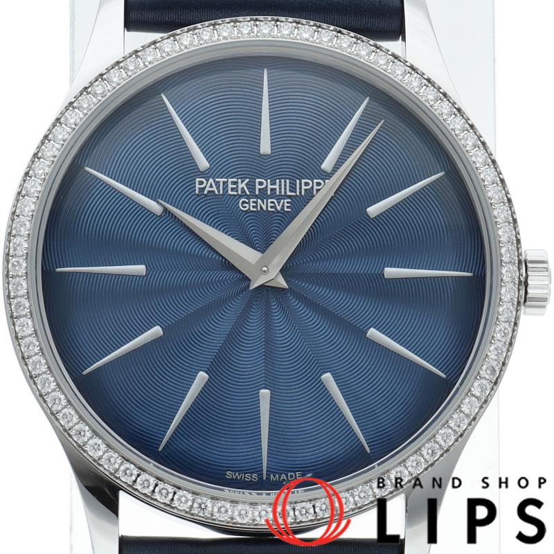 カラトラバ ウォッチ 35mm ダイヤベゼル ミッドナイトブルー