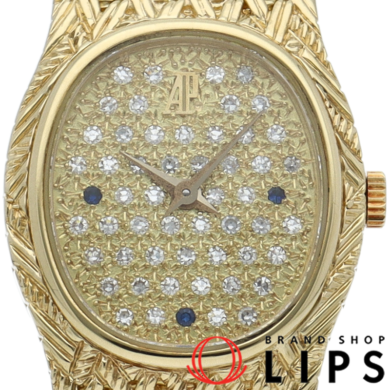 クラシック レディース時計 3Pサファイア ダイヤ文字盤 OH済