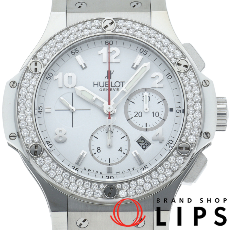 ビッグバン スチールホワイト クロノグラフ 44mm ダイヤベゼル