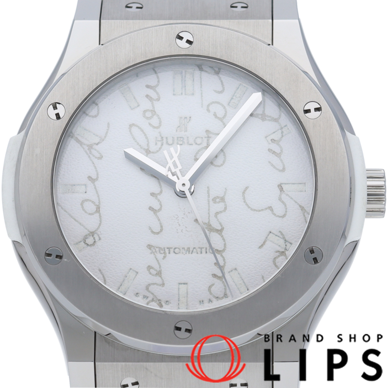 クラシックフュージョン ベルルッティ スクリット フラットビアンコ 45mm 日本限定100本