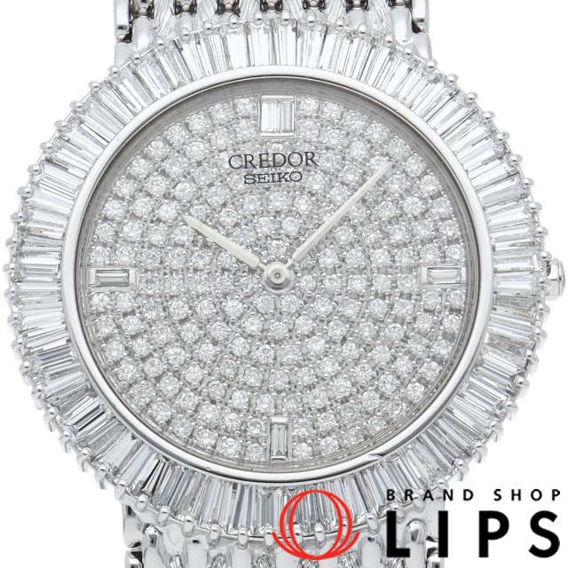 クレドール メンズ時計 バケット ダイヤベゼル 全面ダイヤ文字盤 メーカーOH済(保証期間中)