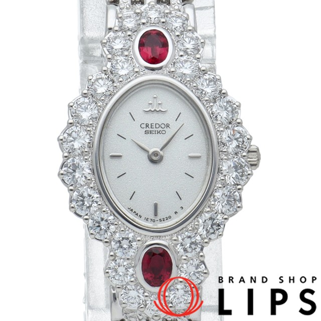 クレドール レディース時計 ルビー ダイヤベゼル