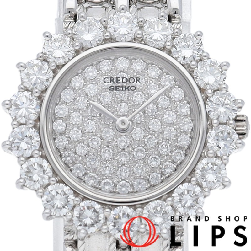 クレドール レディース時計 ダイヤベゼル ダイヤ文字盤