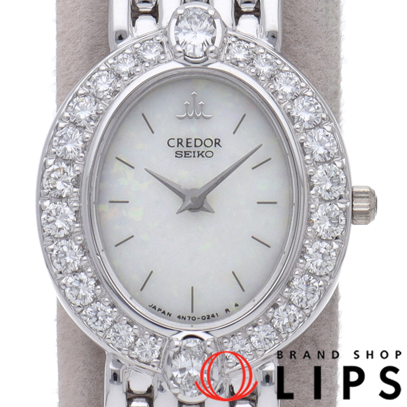 クレドール レディース時計 ダイヤベゼル オパール