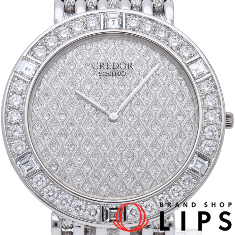 クレドール メンズ時計 ダイヤベゼル ダイヤ文字盤 メーカーOH済(保証期間中)