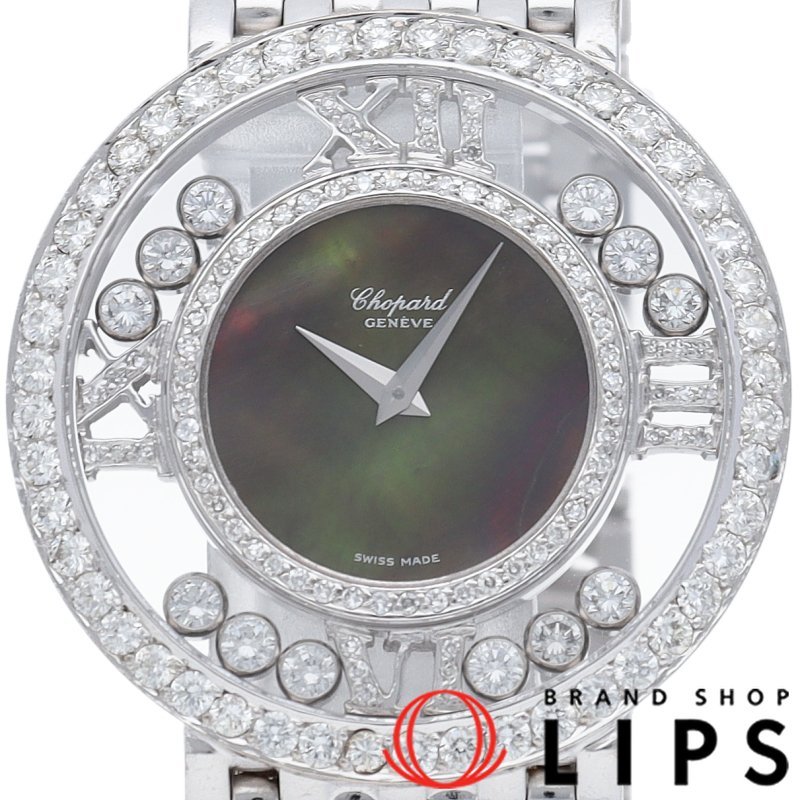 ハッピー ダイヤモンド ウォッチ ダイヤベゼル シェル メーカーOH済(保証期間中)