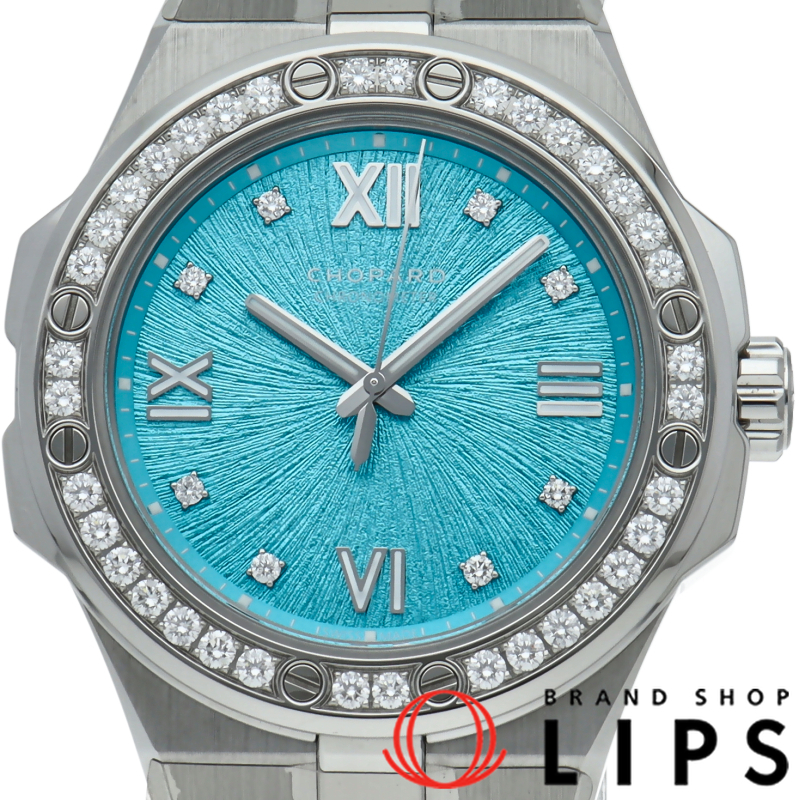 アルパインイーグル ウォッチ 36mm ダイヤベゼル 8Pダイヤ マリタイムブルー