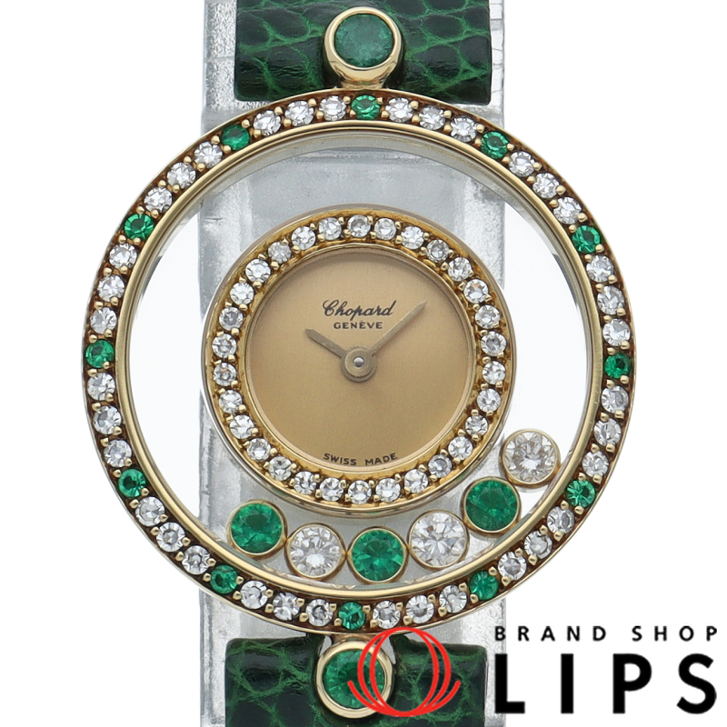 ハッピーダイヤモンド ウォッチ エメラルド ダイヤベゼル