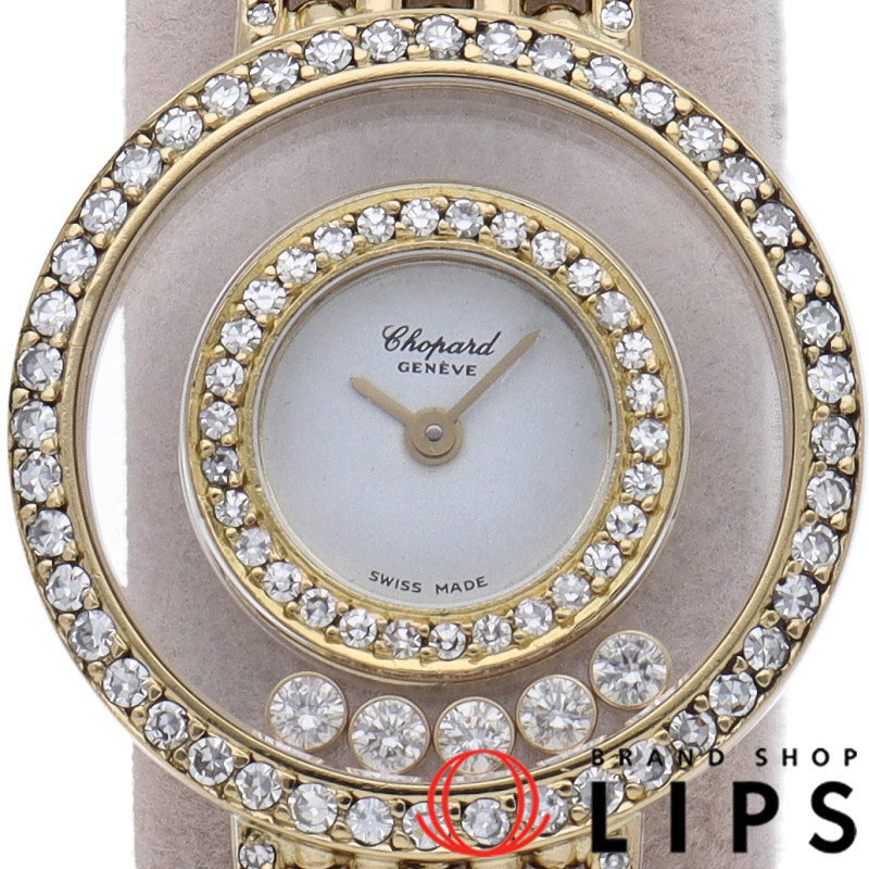 ハッピー ダイヤモンド ウォッチ ダイヤベゼル 5個ダイヤ メーカーOH済(保証期間中)