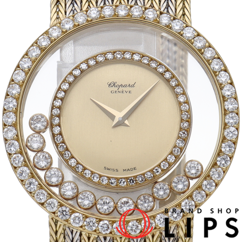 ハッピー ダイヤモンド ウォッチ 32mm ダイヤベゼル 12Pダイヤ メーカーOH済