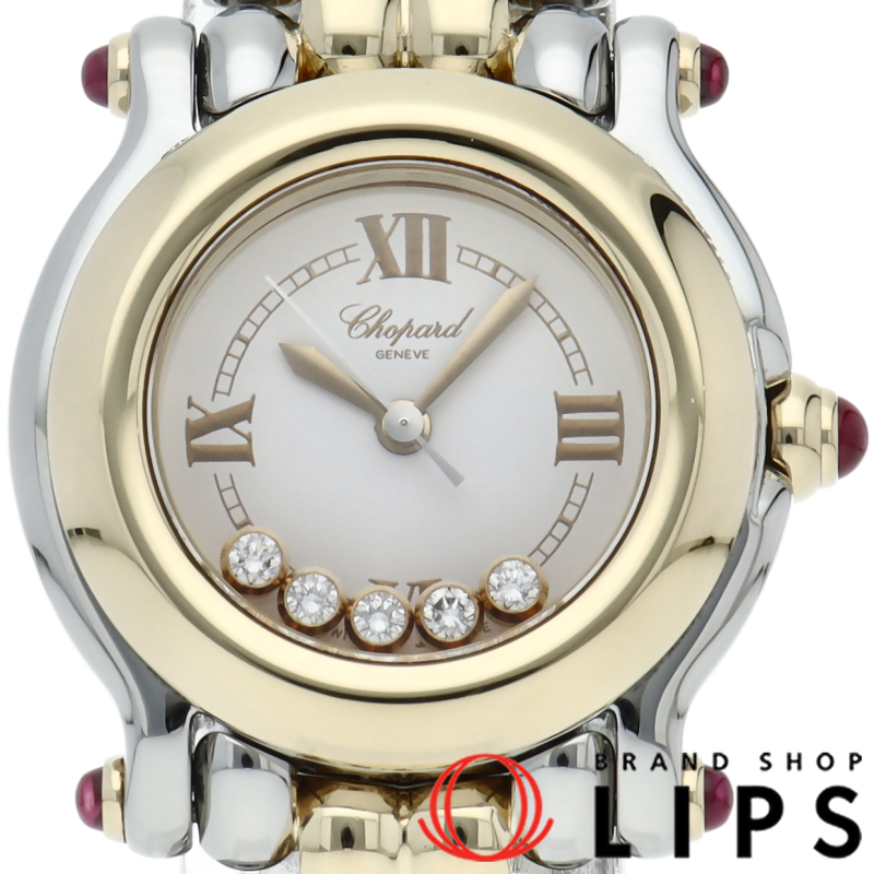 ハッピースポーツ レディース時計 5Pダイヤ コンビ