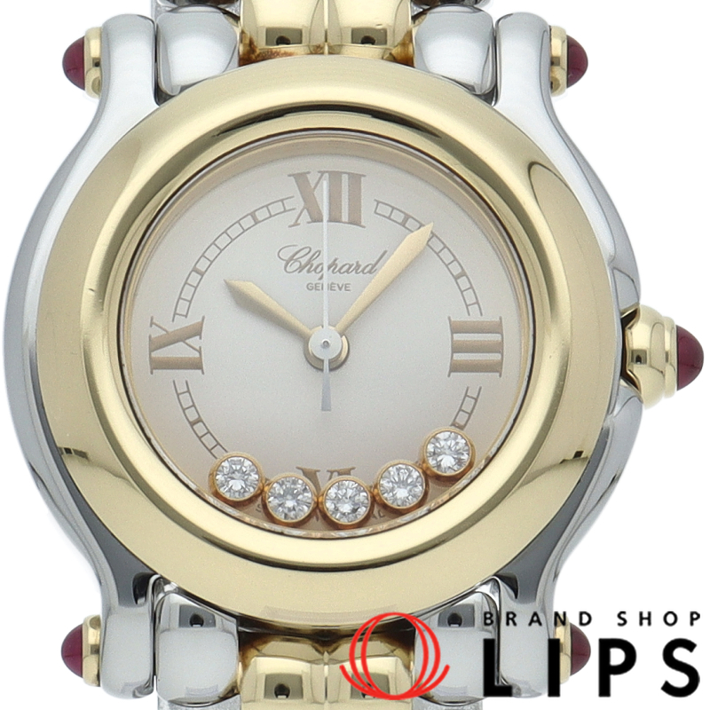 ハッピースポーツ レディース時計 5Pダイヤ コンビ