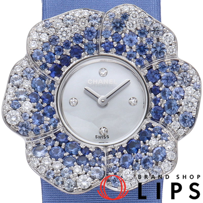 カメリア ウォッチ サファイア ダイヤベゼル 4Pダイヤ シェル