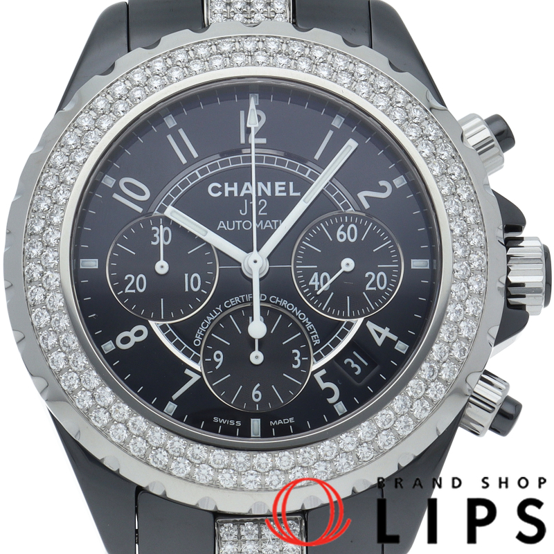 J12 ウォッチ 41mm クロノグラフ ダイヤベゼル ダイヤブレスレット メーカーOH済(保証期間中)