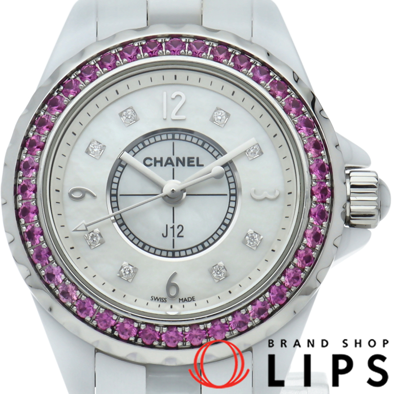 J12 ウォッチ 29mm ピンクサファイアベゼル 8Pダイヤ