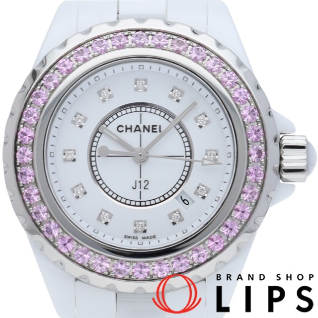 J12 33mm 12Pダイヤ ピンクサファイアベゼル