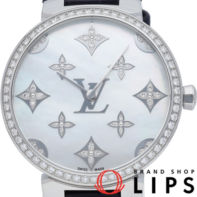 タンブール スリム モノグラム ディアモン ダンテル MM ダイヤベゼル シェル