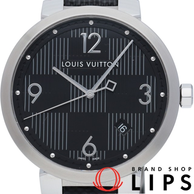 タンブール スリム ダミエ グラフィット メンズ時計